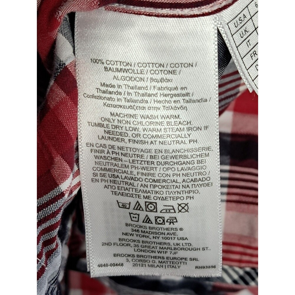 Brooks Brothers Red Fleece Plaid Sleeveless Dress Size 6 Red White Navy - Picture 14 of 14